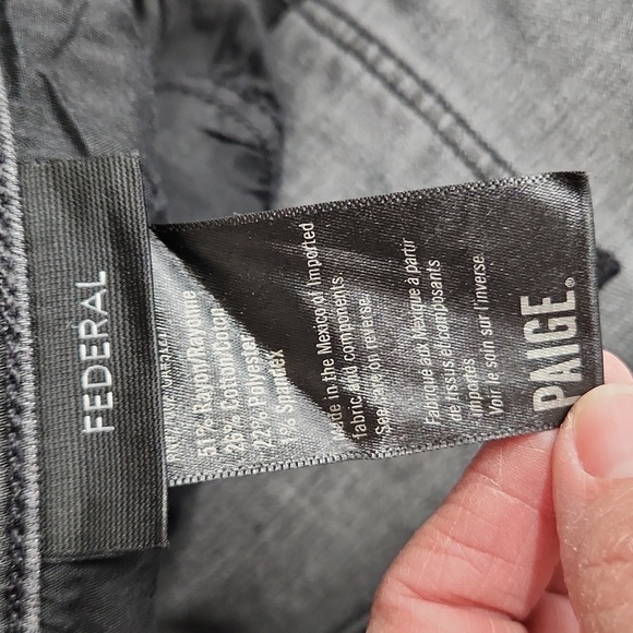 Paige Federal Slim Straight Leg Jeans in Payne - Picture 7 of 9